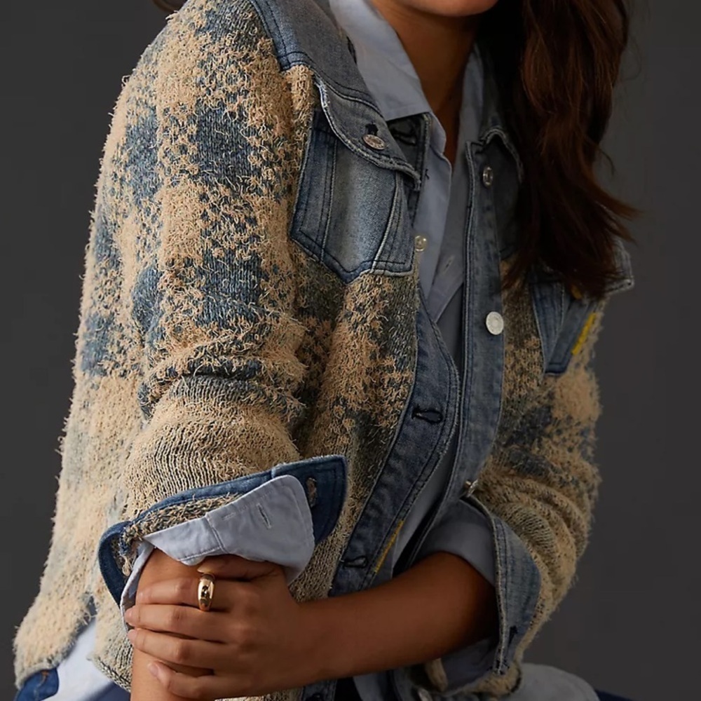 Pilcro Denim Sweater Jacket Women’s Size XS